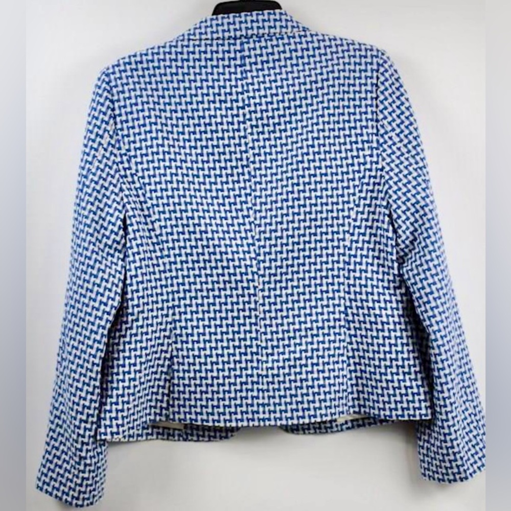 The Limited Blue White Single Button Jacket Womens - size L - Picture 2 of 8